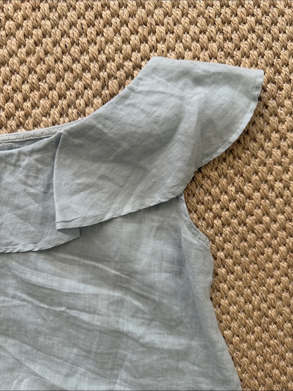 Zara girls Light Blue One-Shoulder Ruffle Camisole 6-7 years - Picture 6 of 9